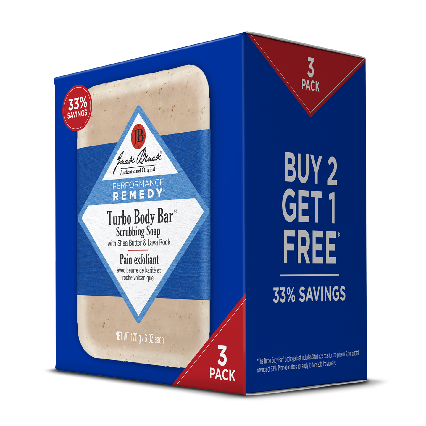 Turbo Body Bar? Scrubbing Soap. 3-pack